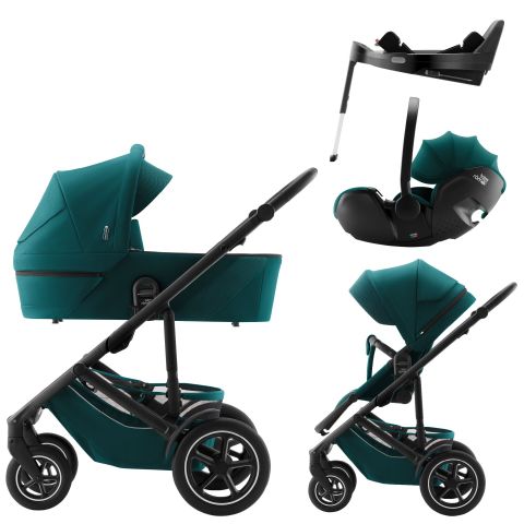 Set kočárek Smile 5Z + hluboká korba + autosedačka Baby-Safe PRO + Vario Base 5Z, Atlantic Green