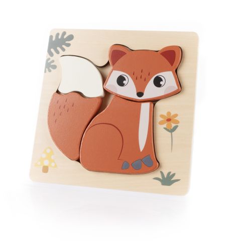 Dřevěné puzzle malé, Fox