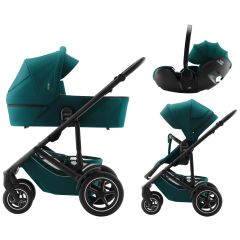 BRITAX Set kočárek Smile 5Z + hluboká korba + autosedačka Baby-Safe PRO, Atlantic Green